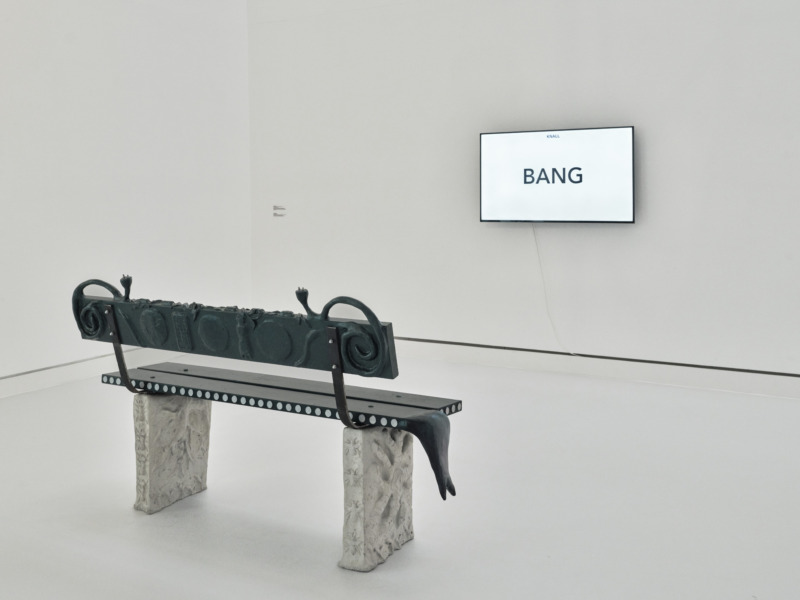 Installationsansicht Kunsthalle Mainz: Unextractable: Sammy Baloji invites: Julia Tröscher: There was a Never, there was a Yes, 2023, Yes/Emotion, 2023, Foto: Norbert Miguletz